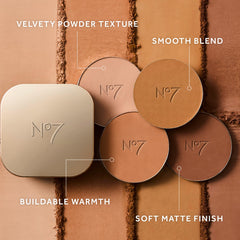 No7 bronzer adds sun-kissed warmth on cheeks with subtle depth.
