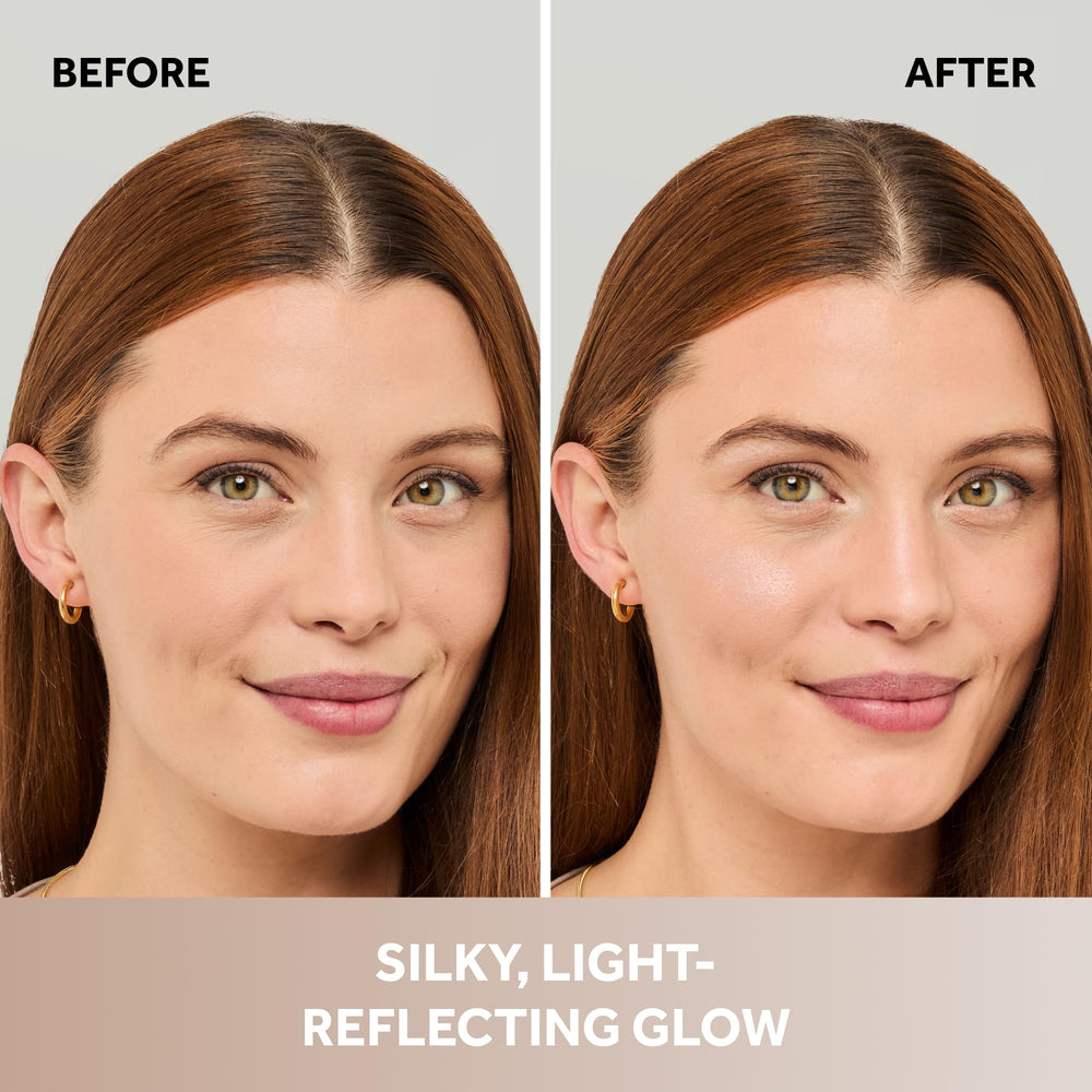No7 Radiant Glow Highlighter swirl texture shown for buildable shimmer on skin.