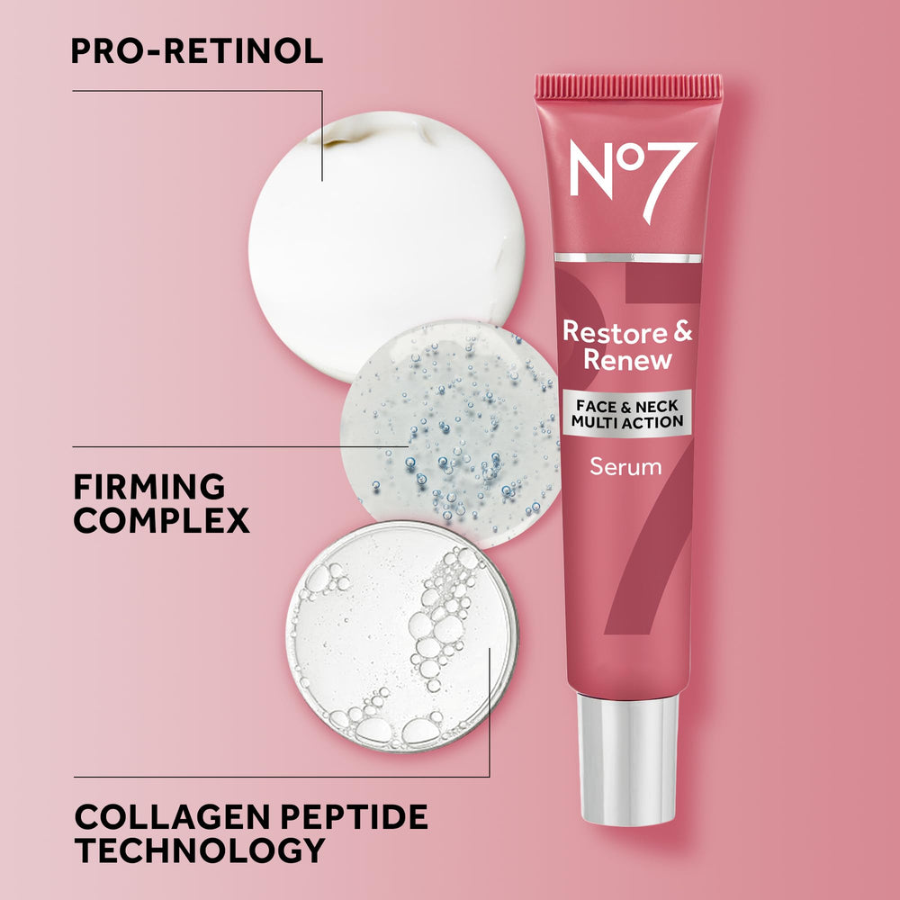 No7 serum applied to cheek showing lightweight hydration
