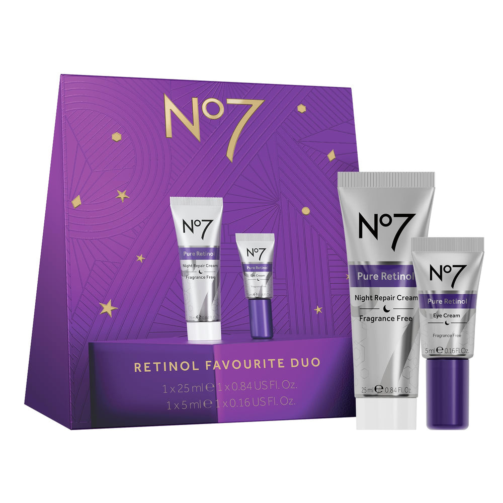 No7 Retinol Favorite Gift Set box, ideal for gifting and elevating nightly routine.