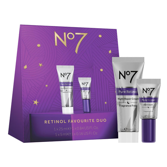 No7 Retinol Favorite Gift Set box, ideal for gifting and elevating nightly routine.