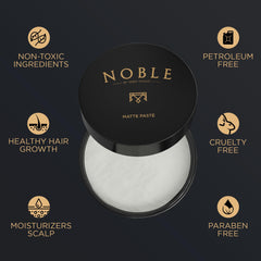 Noble By Greg Young reworkable, long-lasting matte paste captured during styling hold