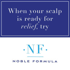 Compact 8 oz Noble Formula shampoo packaging on shelf