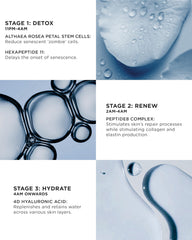Noble Panacea Peptide8 Night Serum packaging on clean vanity for premium storage