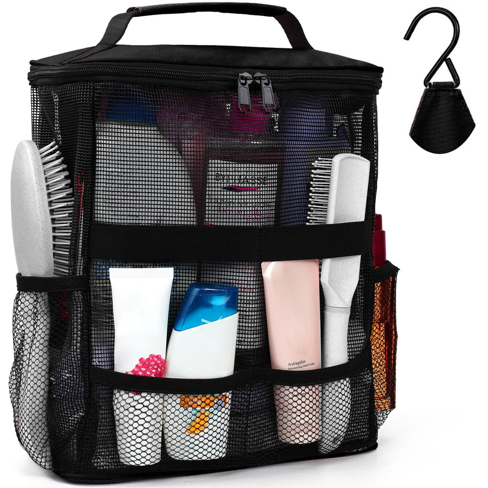 NOBLIGOAL dorm shower caddy with large capacity main compartment for organized toiletries.