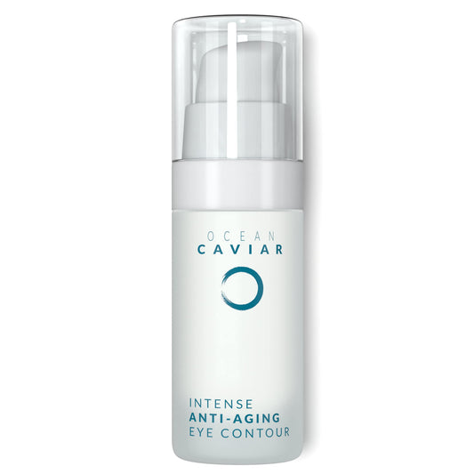 Noche Y Dia Caviar Eye Contour bottle shows premium packaging for mature skin care.