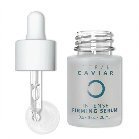 Noche Y Dia Caviar Intense Firming Serum bottle close-up for anti-aging care