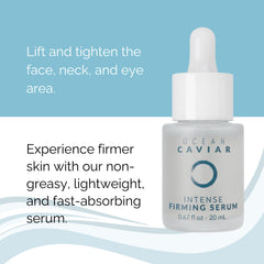 Noche Y Dia Caviar Intense Firming Serum texture swatch showing luxurious consistency