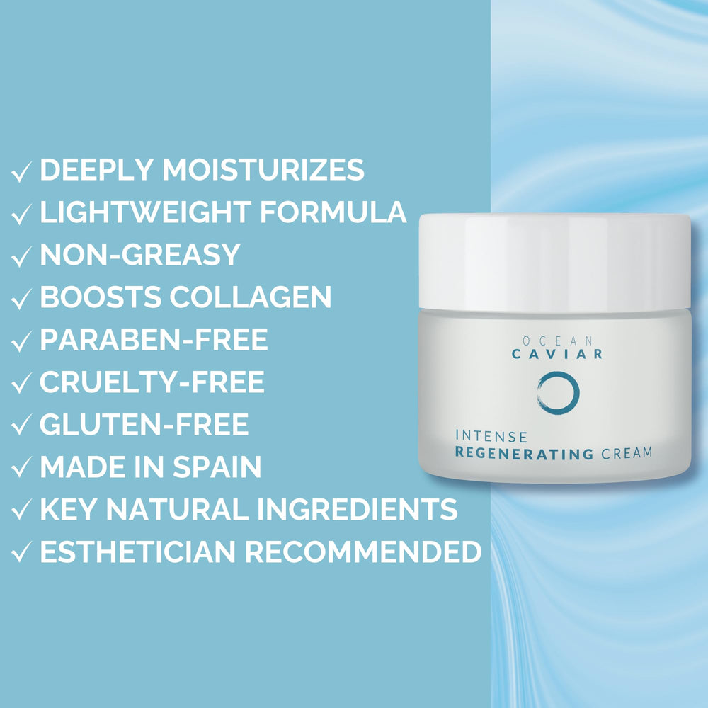 Noche Y Dia Ocean Caviar Face Cream applied to skin demonstration