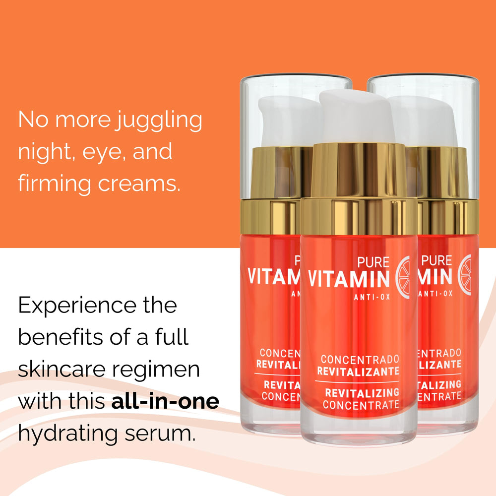 Noche Y Dia Vitamin C Serum pour bottle demonstrating oil-based stability and purity.