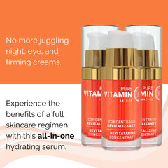 Noche Y Dia Vitamin C Serum pour bottle demonstrating oil-based stability and purity.