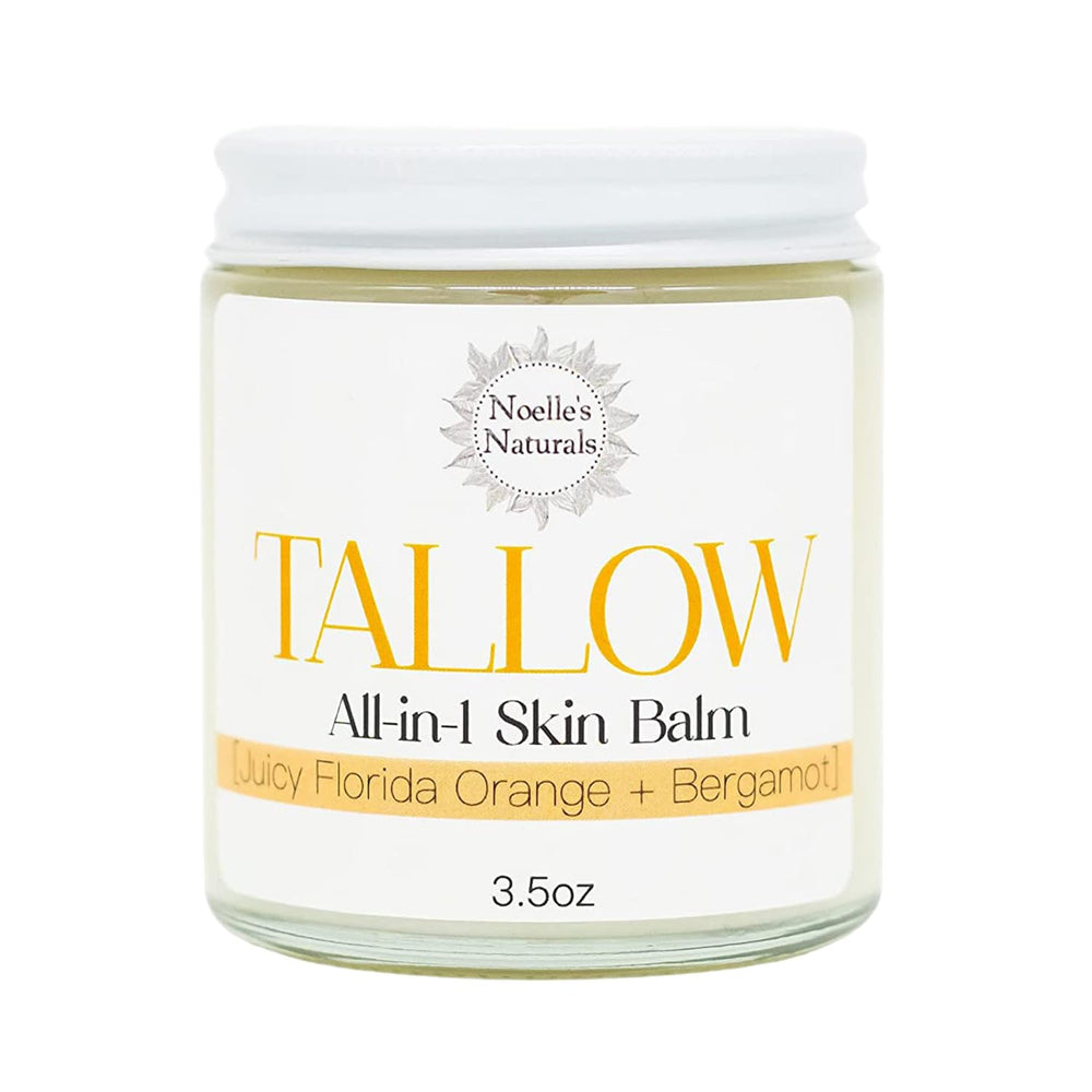 Noelle's Naturals Tallow Balm jar front, smooth moisturizing balm