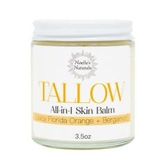 Noelle's Naturals Tallow Balm jar front, smooth moisturizing balm