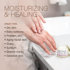 Noelle's Naturals tallow balm silky non-greasy texture for daily moisture.