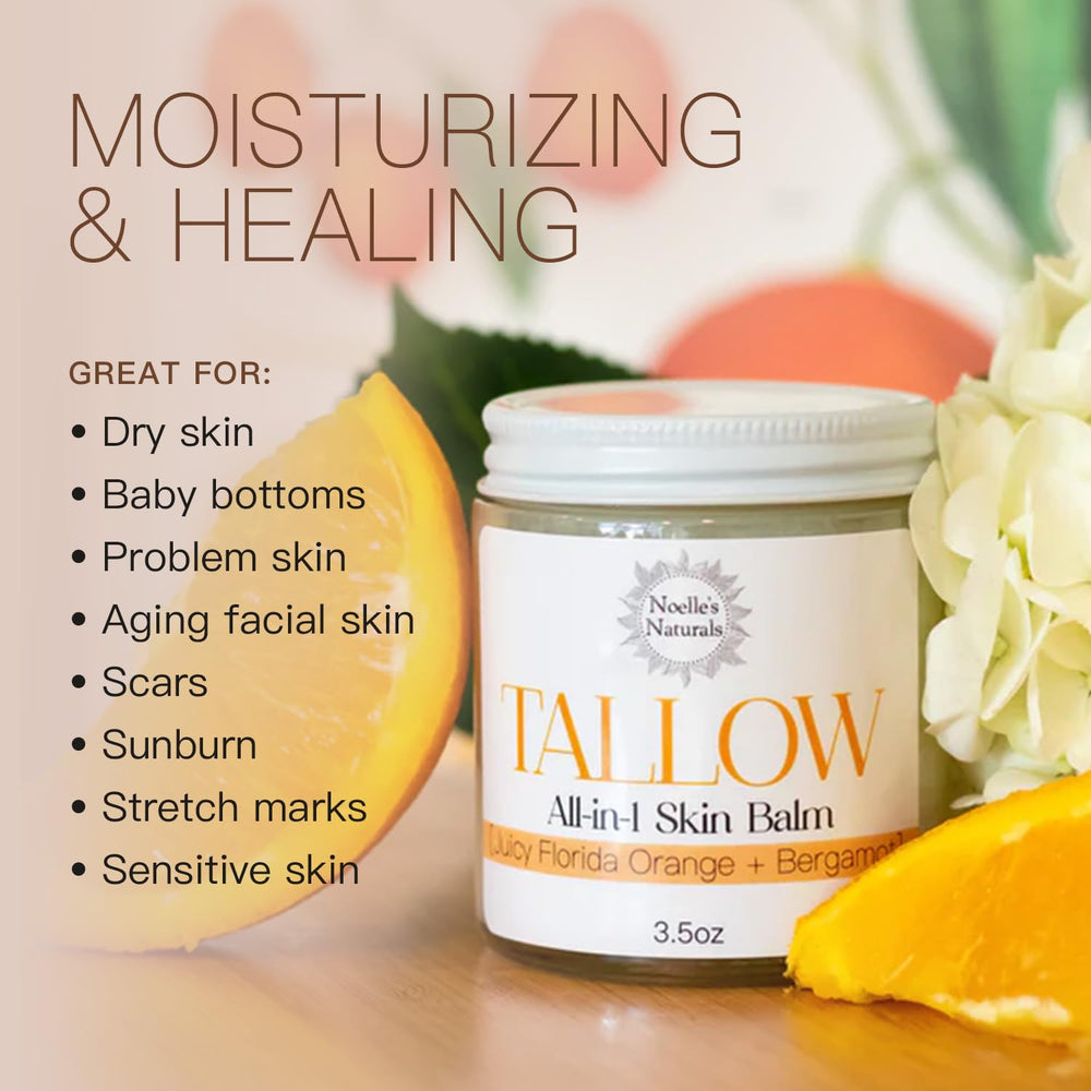 Creamy balm texture ready for facial and body use