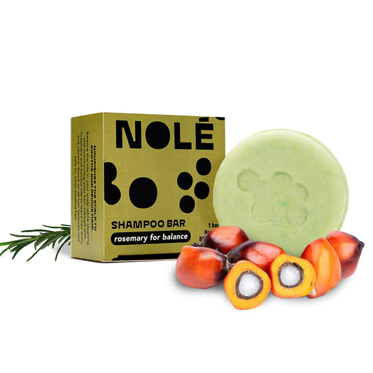 NOLÉ Care Rosemary Mint Batana Bar shows the bar for scalp balance and vibrant hair.