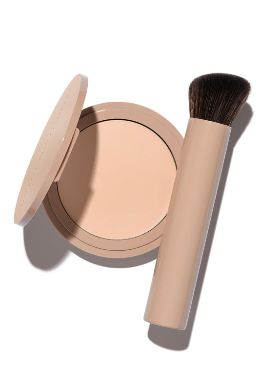 No Makeup Makeup foundation porcelain bottle shows shade match for very fair skin.