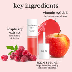 NOONI Lip Oil Set swatches reveal subtle color and gloss