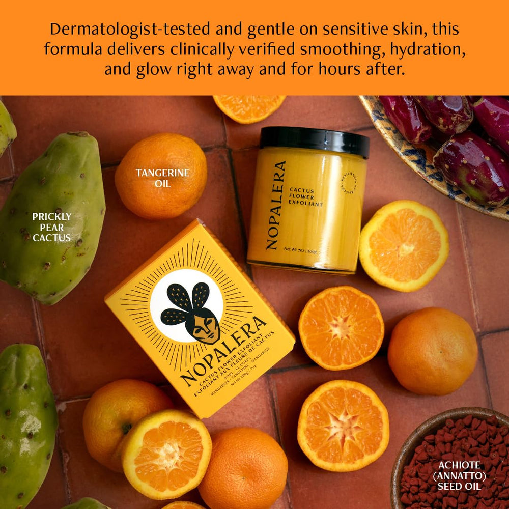 Nopalera cactus body polish Tangerine texture close-up