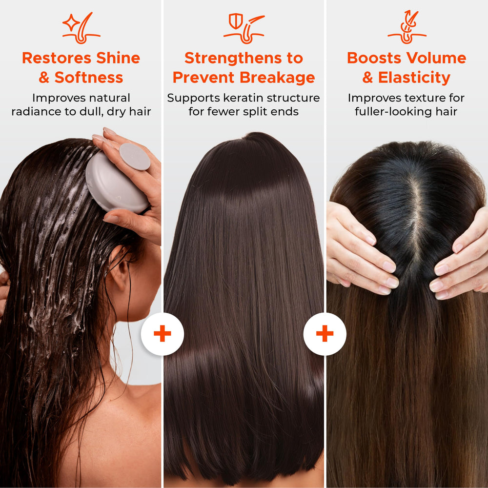 Nora Ross conditioner application showing easy detangling and smoothness.