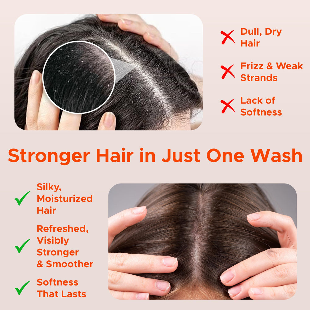 Nora Ross frizz-control result with sleek, controlled strands.
