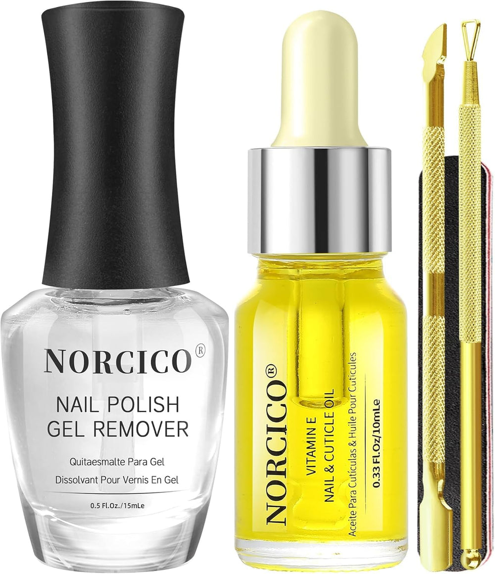 Norcico gel polish remover bottle for quick, gentle gel lift