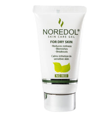 Noredol redness relief gel bottle, fragrance-free for sensitive skin.