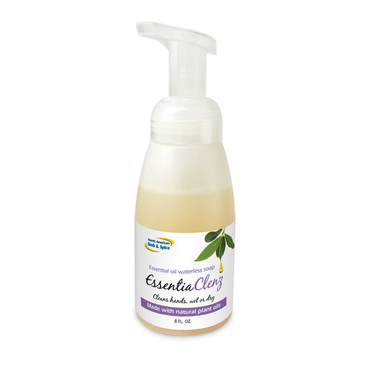 North American Herb and Spice EssentiaClenz bottle for quick waterless cleaning on the go.