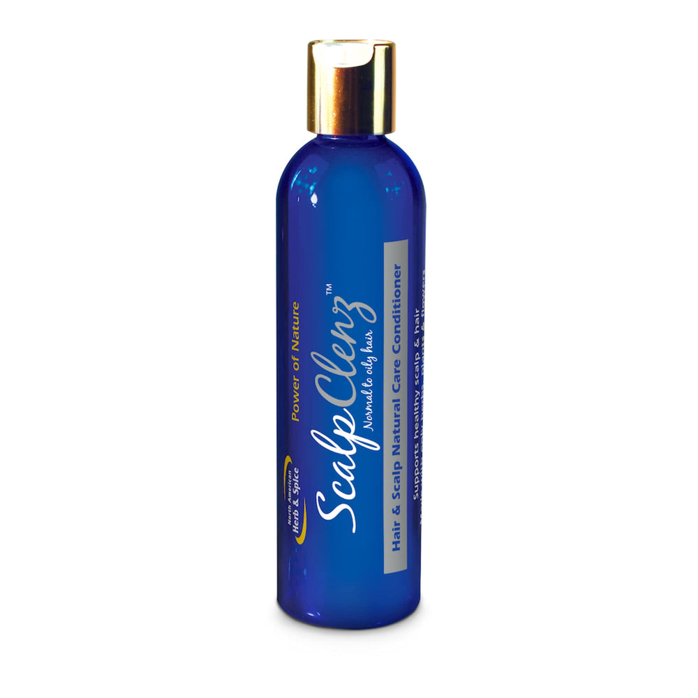 North American Herb & Spice ScalpClenz bottle front showing a natural scalp care formula.