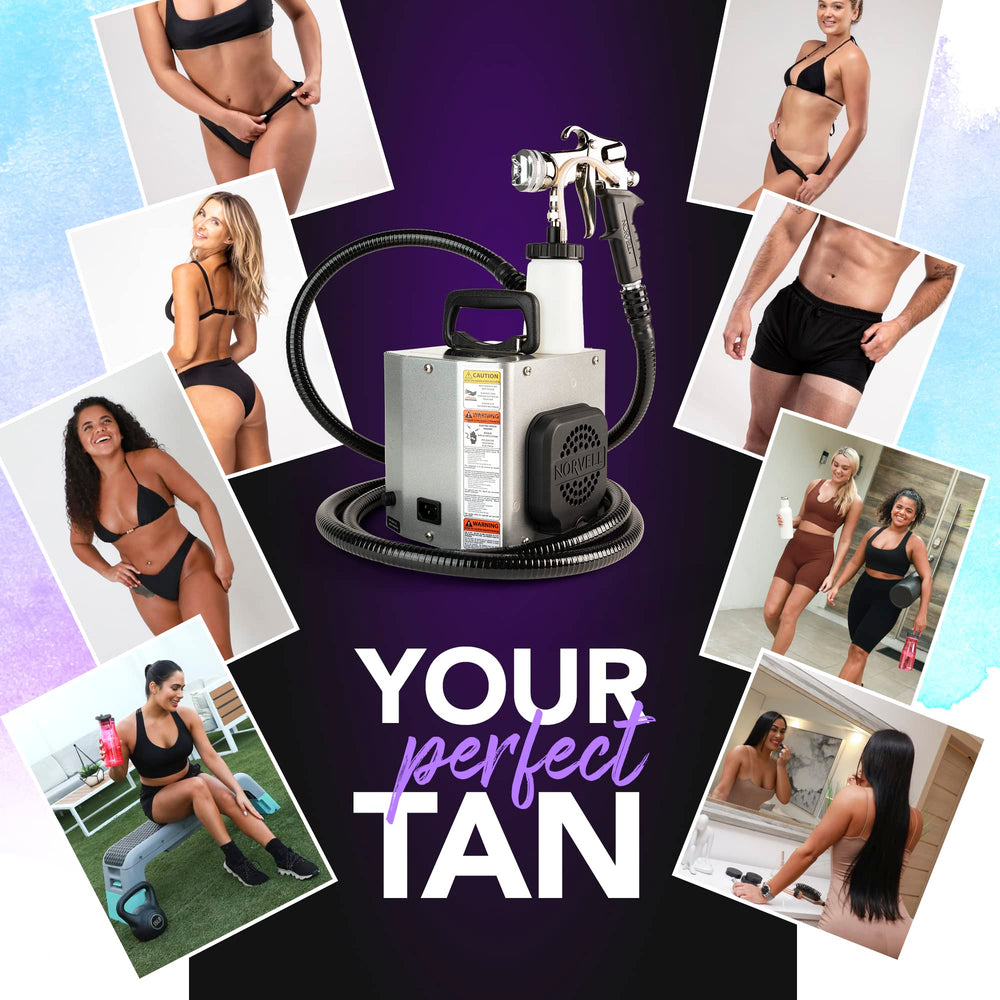 Demonstration of an even, natural-looking tan glow produced by the Z3000 setup.