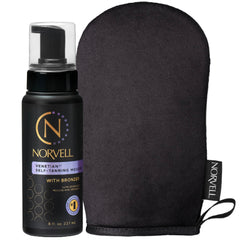 Norvell Venetian self tanning mousse bottle with bronzer for instant glow.