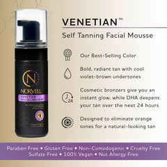 Norvell Venetian Sunless Mousse foam texture enabling smooth, even application