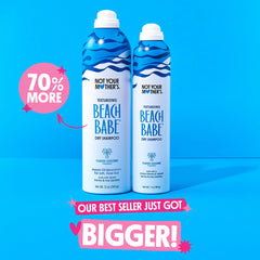 Not Your Mother's Beach Babe Dry Shampoo no rinse formula in action.