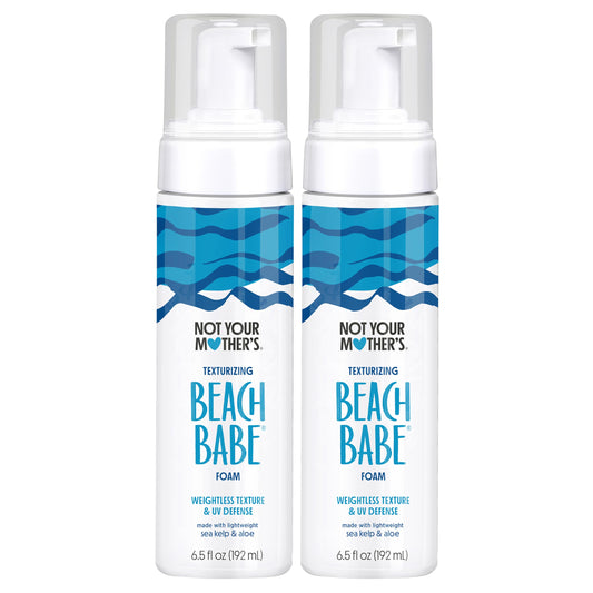 Not Your Mother's Beach Babe Texturizing Foam bottle pour for effortless, crunch-free beachy waves.