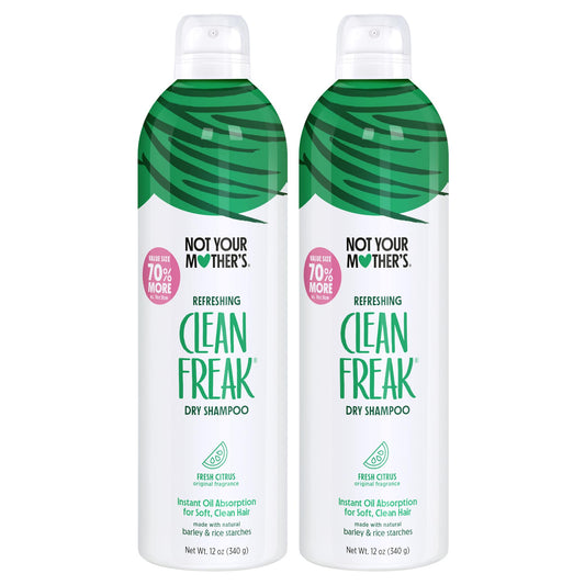 Not Your Mother's Clean Freak refreshing dry shampoo bottles provide rapid oil absorption.