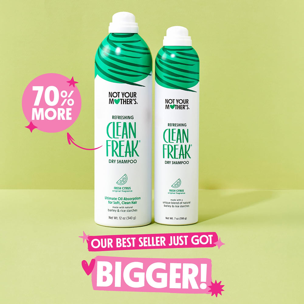 Not Your Mother's Clean Freak refreshing dry shampoo cans preserve freshness between washes.
