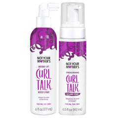 Not Your Mother's Curl Talk Instant Lift Root Spray at the roots for volume and soft hold