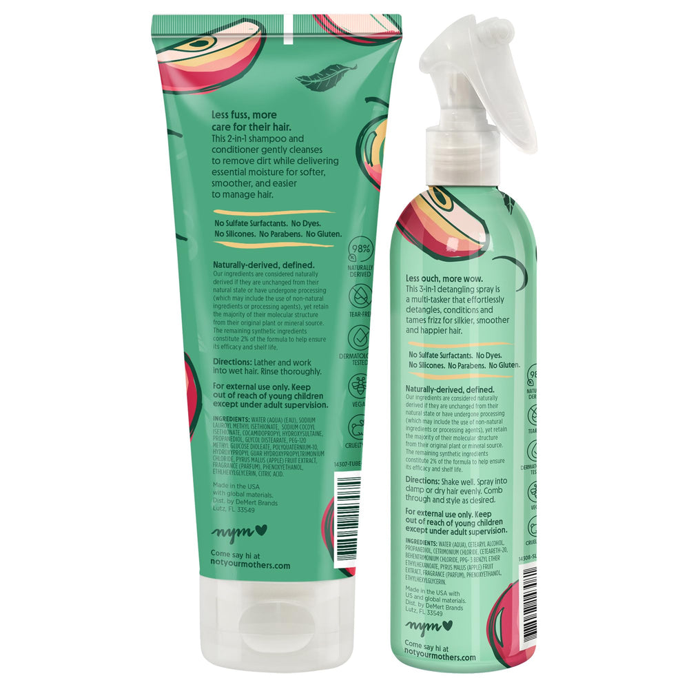 Back of Not Your Mother's Kids packaging shows kid-friendly design for easy use.