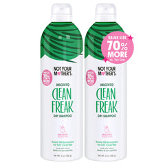 Not Your Mother's Clean Freak Unscented Dry Shampoo bottle refreshing oily roots