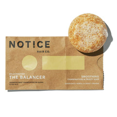 NOT!CE Hair Co. Balancer bar packaging highlights vegan, cruelty-free care.