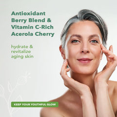 Nourish Organic Bilberry Arctic Berries ingredients featuring berry actives