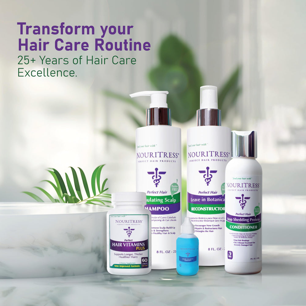 Quick daily scalp-care routine with NouriTress for healthier-looking strands