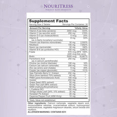 NouriTress Perfect Hair Vitamins Plus green tea extract closeup with antioxidant components
