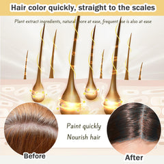 Nova Hair Dye Shampoo gloves-in-use image suggesting clean, simple application