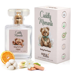 Nova Scents baby cologne bottle showing gentle, alcohol-free design for sensitive skin.