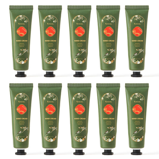 NOVAL Jasmine hand cream front view showing quick-absorbing hydration in 30ml tube.