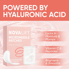 NOVALIFT Micro Eye Patches smoothing wrinkles and crow-feet for a smoother eye zone.