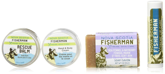 Nova Scotia Fisherman Stem to Stern Pack full view for on-the-go skincare
