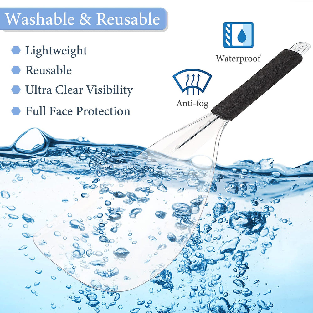 Noverlife plastic salon shield with transparent design for clear visibility.