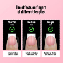 NOVO OVO 15 sizes for precise fit across nail beds.
